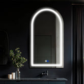 LED Spiegel Halboval 2 | Touch-Schalter | Anti-Beschlag-Funktion | Kaltweißes Licht - Reyze Seria Salono Model 1